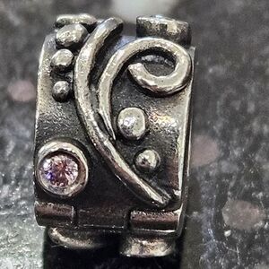 PANDORA Tendril Champagne CZ Clip No. 790380